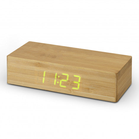 Bamboo Wireless Charging Clock