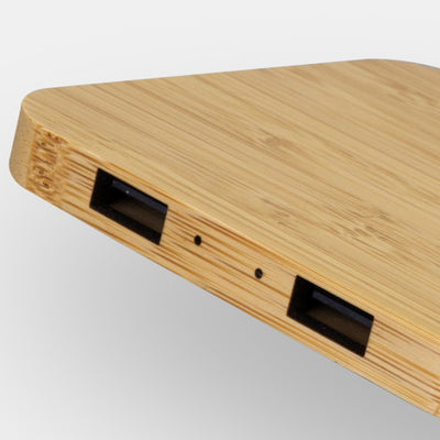 NATURA Bamboo Wireless Fast Charging Hub