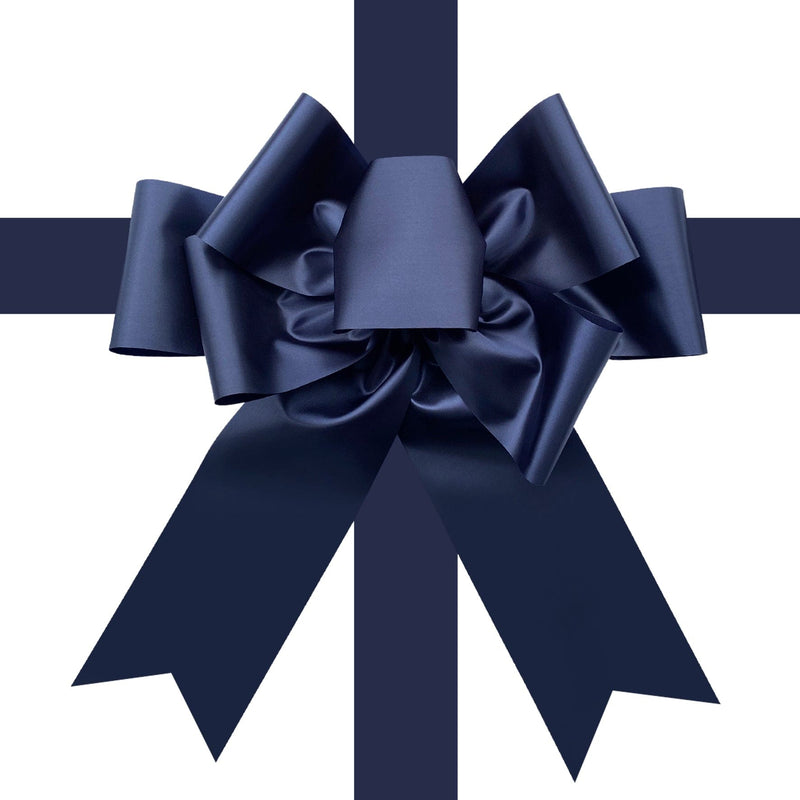 Satin Settlement Door Bow- Navy Blue